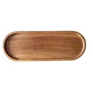 Magideal - Plato De Postre De Madera, Bandeja De Madera Para Servir, Plato De Comedor Moderno, Bandeja De Desayuno Para Centro De Mesa De Cocina, Baño, Hogar, Me Oval