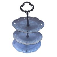 Genérico - Exhibidor 3 Pisos Muffin/Cupcake Ovalado Blanco