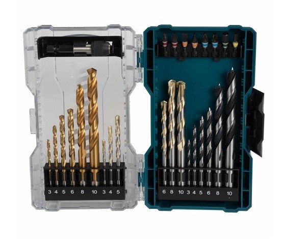 Makita - Set Brocas Madera- Concreto - Metal Y Puntas 27 Piezas