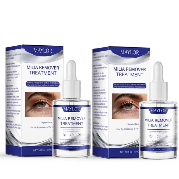Suero Milia Care para rostro y zona bajo los ojos – Solución exfoliante suave con ácido salicílico y extractos naturales – Cuidado hidratante y reparador diario – 30 ml, paquete de 2