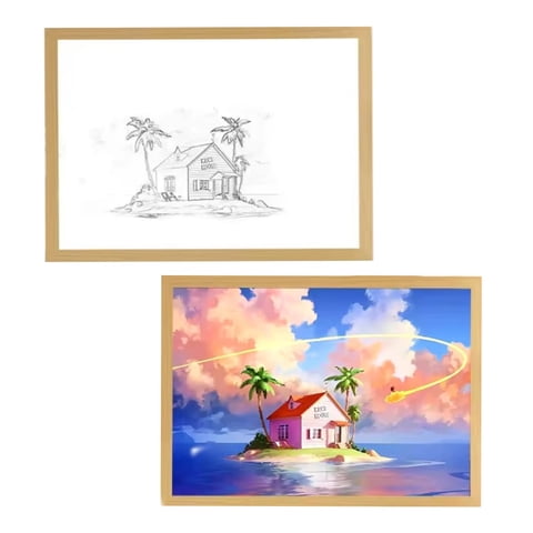 Lelumania - Cuadro Led De Kame House 23X18Cm