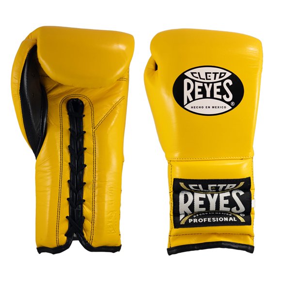 Guantes de boxeo CLETO REYES 14 oz Amarillo con cordones