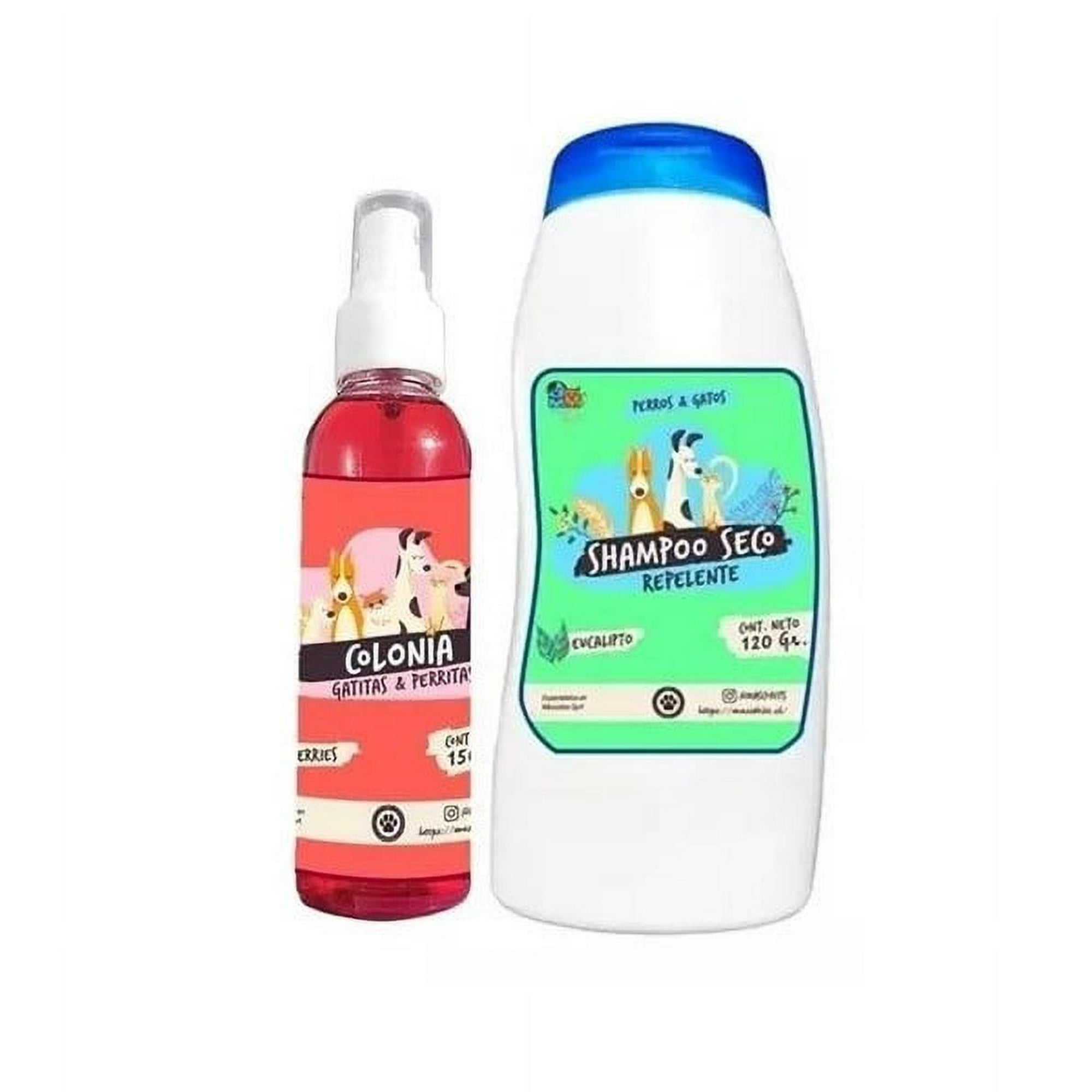 Mascokits - Kit Para Perro Y Gato Shampoo Seco + Colonia Berries-eucalipto