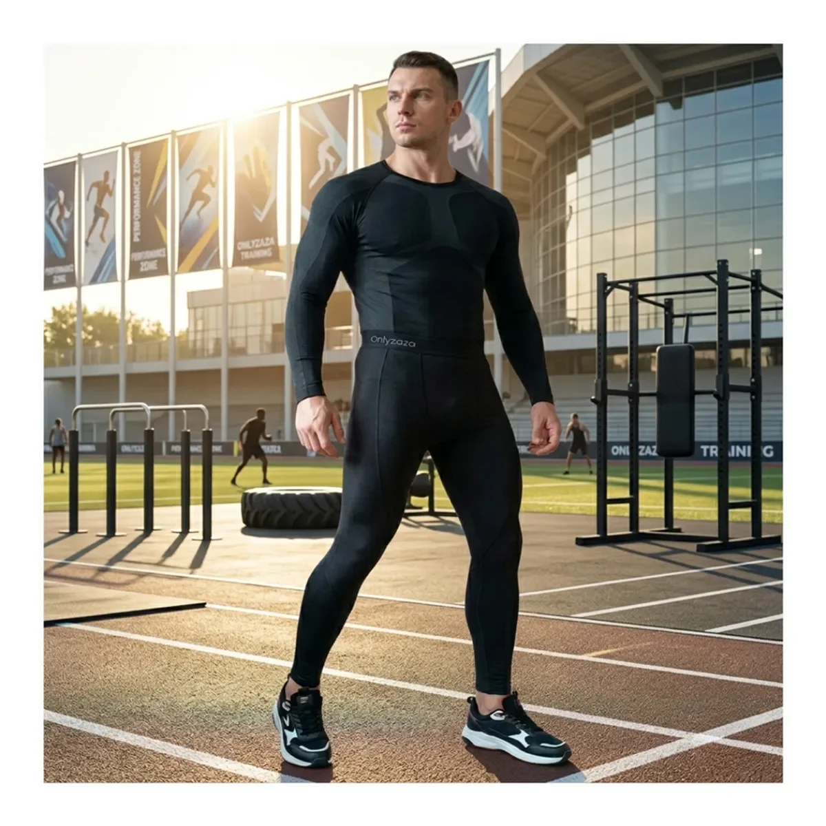 Genérico - Set Primera Capa Hombre, Camiseta Y Calza Compresion Térmicos