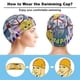 thumbnail image 3 of Fiesta de palabras Gorro de Natación de Licra, Gorro de Baño de Tela Cómoda, Gorro Elástico Antideslizante para Hombres, Mujeres y Niños, 3 of 6