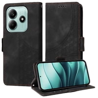 Carcasa Foxdock Xiaomi Redmi Note 14 4G De Cuero Pu, Diseño Acolchado Clásico, Protección Contra Caídas Y Rayones