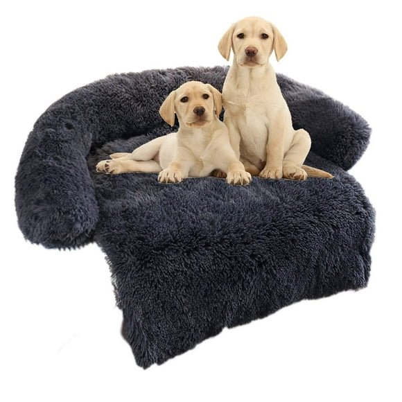 Alfombrilla de felpa relajante y esponjosa para cama de perro GGIB con funda extraíble