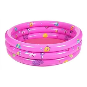 Genérico - Piscina Inflable Plástico Bebe 3 Anillos 80 Cm Verano Rosa