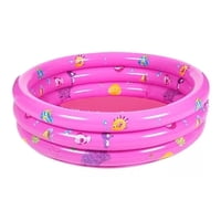 Center Web - Piscina Inflable Plástico Niños 3 Anillos 120Cm Verano Rosa