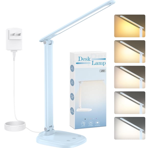 Lámpara de escritorio LED plegable regulable con cargador USB KQPZ