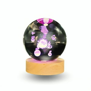 Genérico - Lampara Bola De Cristal Led Rgb Colores Astronauta