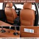 thumbnail image 3 of Fundas delanteras para asientos de coche TINRAIYANG, par marrón, cuero sintético, 3 of 7