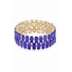 thumbnail image 5 of Pulsera Elástica CC Clothing Rectangular Con Piedras De Strass Taupe, 5 of 5