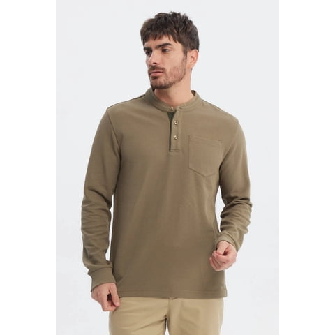 Fashionspark - Polera Hombre Slim Verde Oliva