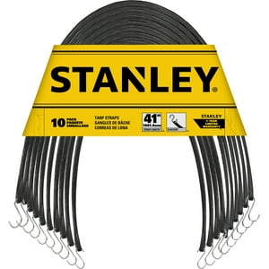 Bungee Cords Stanley S300441 Black 41, Caucho Para Todo Tipo De Clima, Paquete De 10