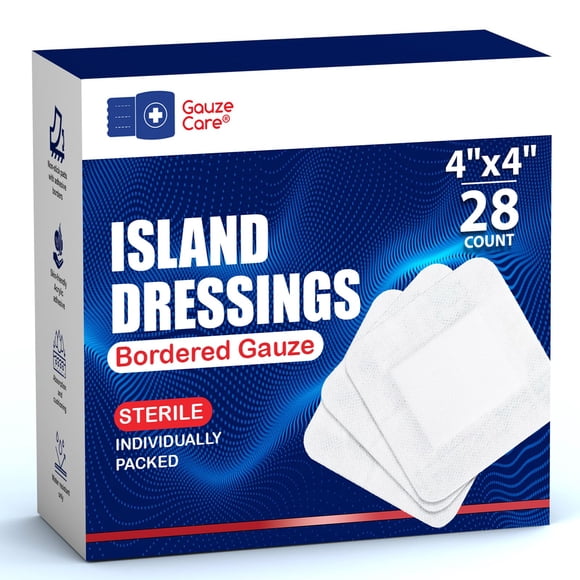 Apósito Island Gauze Care 10x10 cm - 28 unidades estériles