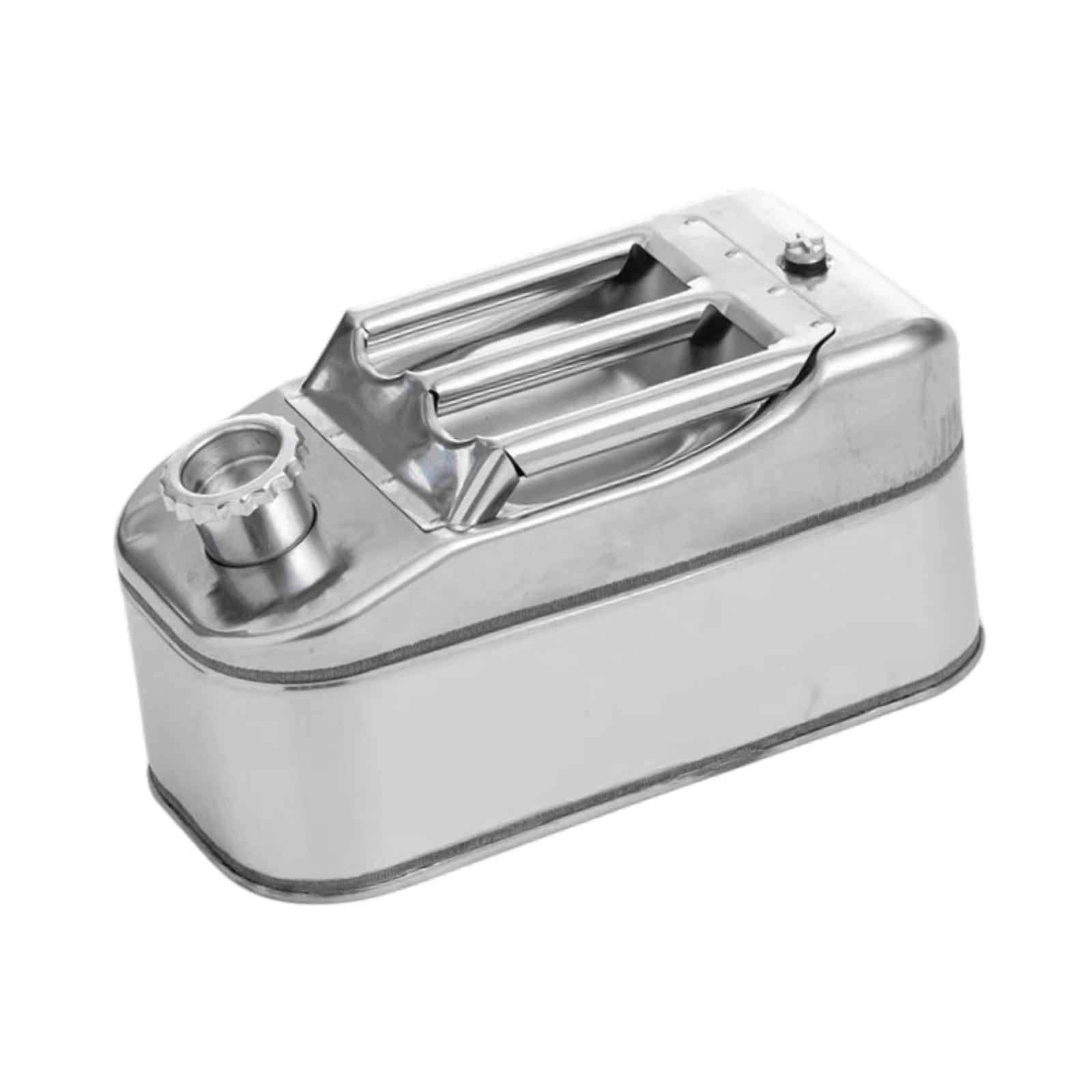 Magideal - Bidón De Combustible De Acero Inoxidable, Tanque De Gasolina, Barril De Almacenamiento De Aceite, Hermético, Práctico Para Suv, Utv, Atv, Multiusos, Portátil 5 Litros