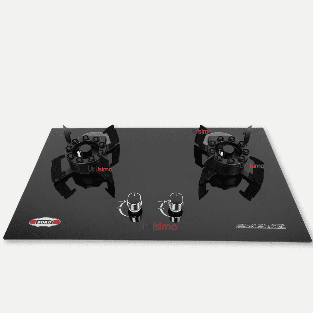 Line - Cocina Encimera A Gas Licuado 2 Platos Vidrio Templado Premium