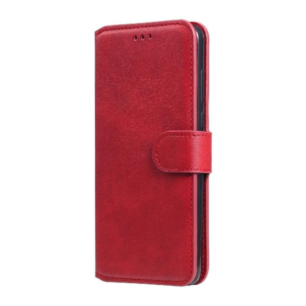 Funda Billetera para Realme C35 con Porta Tarjetas y Soporte Ajustable Rojo