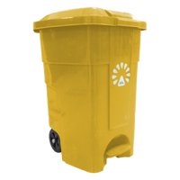 Basurero 50Lt Amarillo C/Pedal Lorenzini