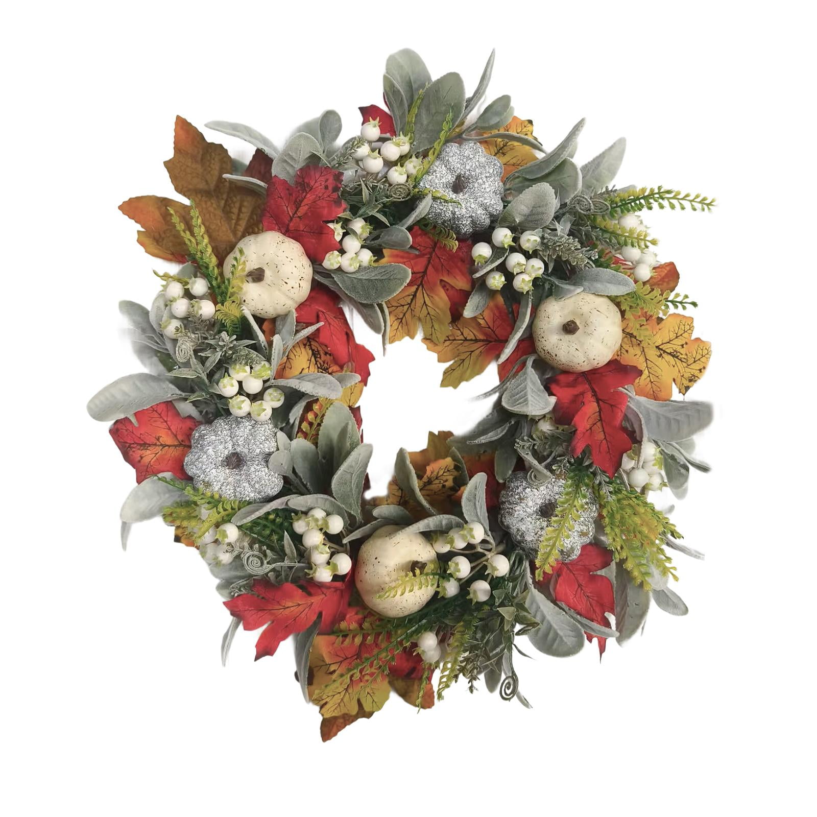 Magideal - Guirnalda De Otoño Calabazas Artificiales Guirnaldas De Acción De Gracias Decoración De Vacaciones Decoración Amplia Aplicación Decoración Interior Al 35cmx35cm