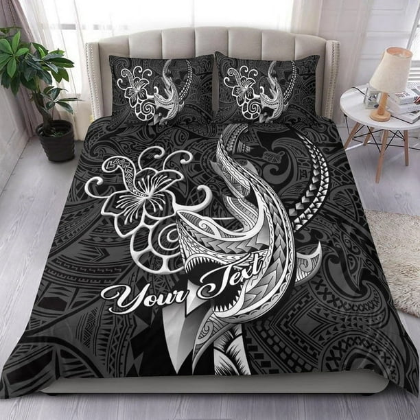 Juego De Cama Personalizado Hawaii Tribal Shark Tattoo Lt12