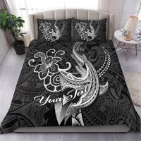 Milsleep - Juego De Cama Personalizado Hawaii Tribal Shark Tattoo Lt12