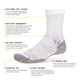 thumbnail image 2 of Medias Swiftwick MAXUS Mid-Crew para Golf y Running Blanco Mediano, 2 of 6