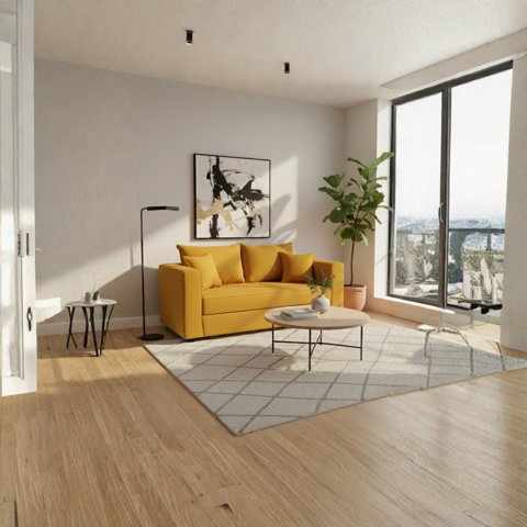 Construcsofá - Sofa 2 Cuerpos Aurelia Tela Oro