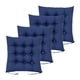 thumbnail image 3 of Cojines para silla de 4 piezas con lazos, cojines para silla de cocina interior y 16 puntos de fijación, cojín de asiento grueso, cojín de asiento cua Marina de guerra, 3 of 5