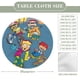 thumbnail image 2 of Rocket Power-theme Fitted Round Tablecloths Elastic Edged Table Covers Waterproof Table Cloth for Kitchen Holiday Party Tables Decor 120cm, 2 of 6