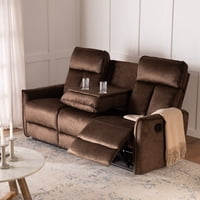 Vys Spa - Sofa Reclinable 3 Cuerpos Brown Monaco Con Posavasos