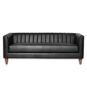 Latam Home - Sofá Sorrento 3C Cuero Kentucky Negro
