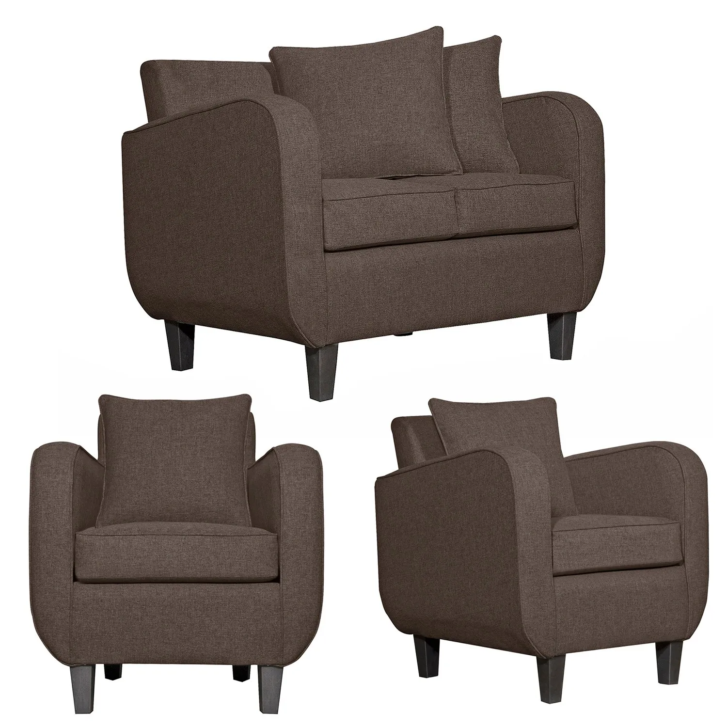 Ruzam Mobel - Juego De Living 2-1-1 Cronos Cafe