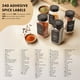 thumbnail image 5 of Set de tarros de especias EDELHAUS de cristal con etiqueta y tapas negras, 120 ml x 24, 5 of 8