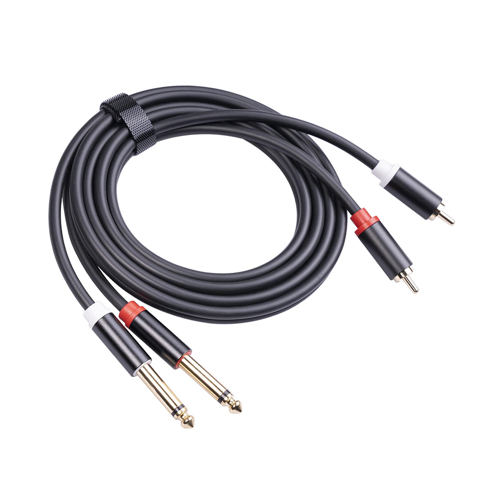 Bothyi - Rca Dual A Cable De Audio Dual De 6 35 Mm A Sólido Para Elertronic Qrgan 3M