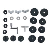 Magideal - 23 Piezas Juegos De Tambores Reemplazo De Arandelas De Platillo Accesorios De Reemplazo Kit De Reemplazo Reemplazo De Platillo Piezas De , Negro