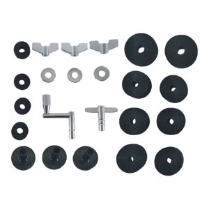 Magideal - 23 Piezas Juegos De Tambores Reemplazo De Arandelas De Platillo Accesorios De Reemplazo Kit De Reemplazo Reemplazo De Platillo Piezas De , Negro