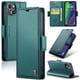 thumbnail image 1 of CaseMe tipo cartera iPhone 15 con cierre magnético, RFID, tarjetero, soporte, carga inalámbrica, 1 of 5