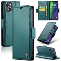 Caseme Tipo Cartera Iphone 15 Con Cierre Magnético, Rfid, Tarjetero, Soporte, Carga Inalámbrica