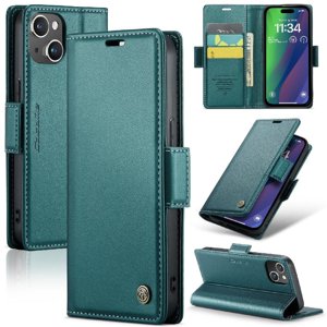 Caseme Tipo Cartera Iphone 15 Con Cierre Magnético, Rfid, Tarjetero, Soporte, Carga Inalámbrica