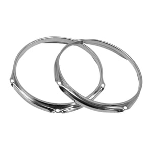 Bothyi - Juego De 2 Aros Para Bombo, Aro De Metal Con Orejetas Para Batería, Decorativo, 14 Pulgadas, 6 Agujeros