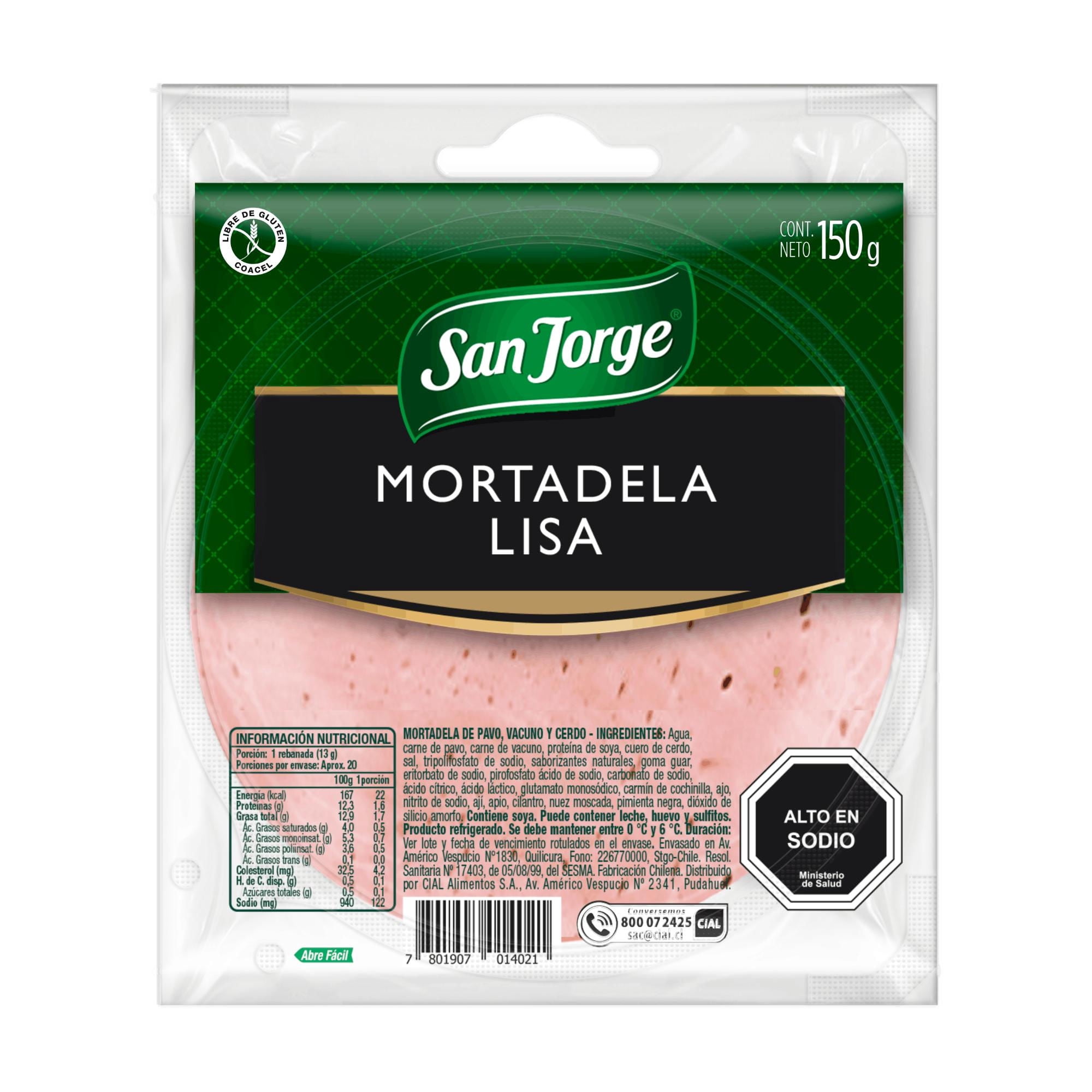 Mortadela lisa, 150 g