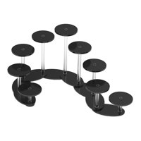 Bothyi - Soporte De Exhibición De Cupcake Acrílico Redondo Decorativo Para Decoración De Fiesta De Cumpleaños Negro