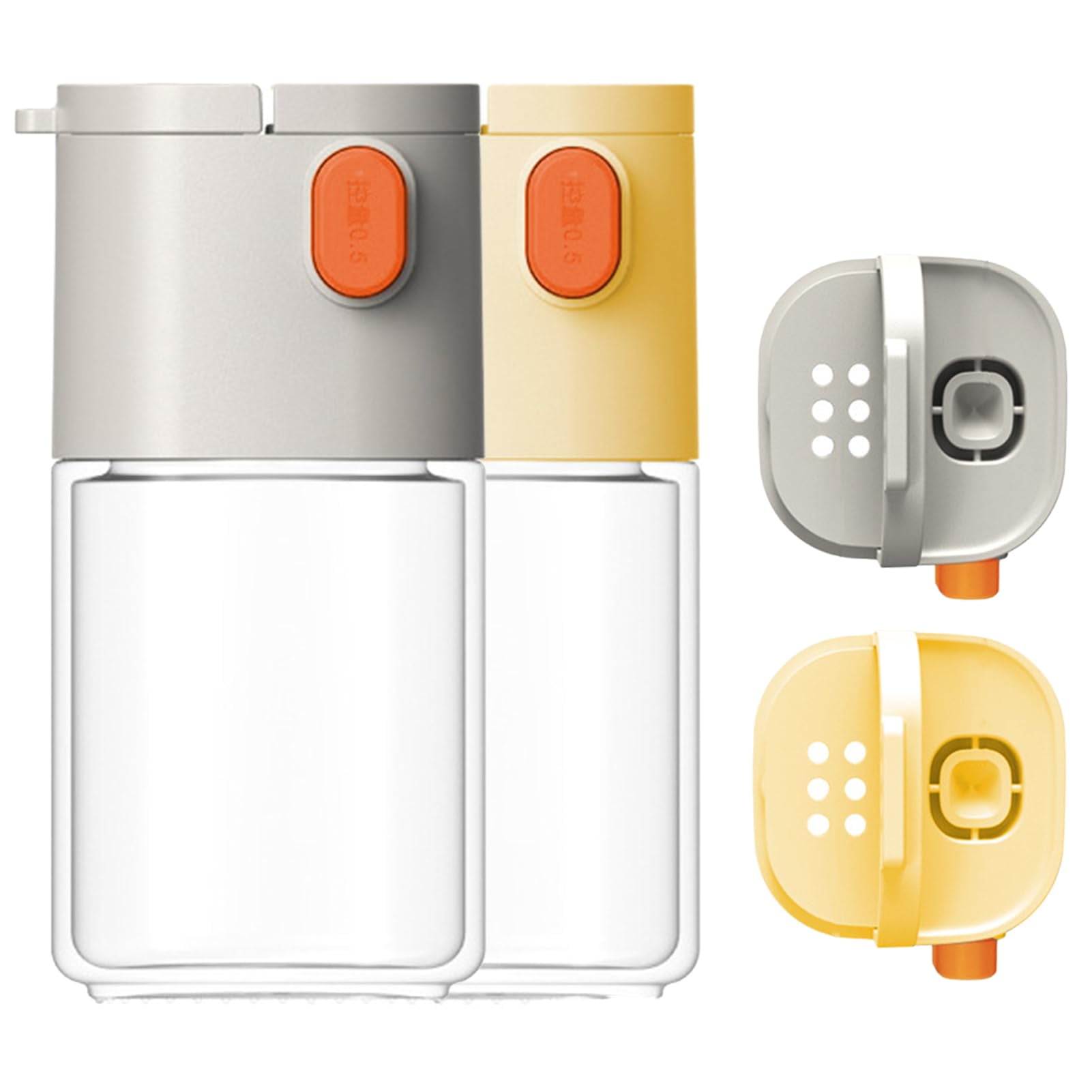 Xusx111 - Medida Botella De Condimento, Agitador De Sal O Agitador De Pimienta, Cocina Debe Tener, Vidrio De Medición De Especias Sal Pimienta Pimienta Comino Polvo Azúcar Dispensador De Especias Tarr