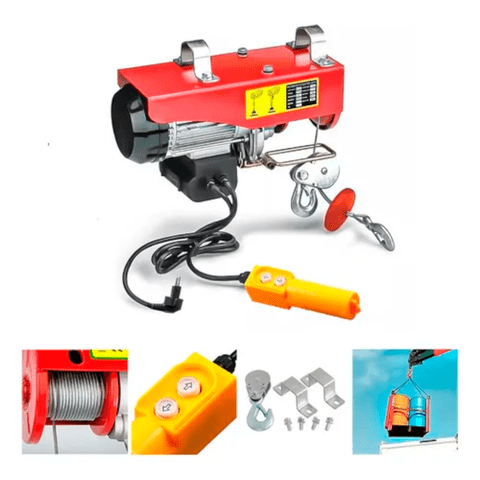 Aspor - Tecle Eléctrico De Levante 500K 12 Metros Cable Acero 1050W