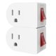 thumbnail image 1 of Adaptador de enchufe Oviitech 2 unidades con interruptor On/Off blanco, 1 of 6