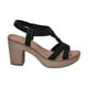 thumbnail image 1 of Sandalia Mujer Negro Taco Medio Camila Police, 1 of 5