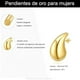 thumbnail image 3 of Aretes De Lágrima Para Mujer, Aretes De Aro De Oro Grueso, Aros Abiertos Huecos Gota De Agua De Peso Ligero, Hipoalergénicos, Chapados En Oro De 18 Quilates, Joyería Ligera De Moda, 3 of 5