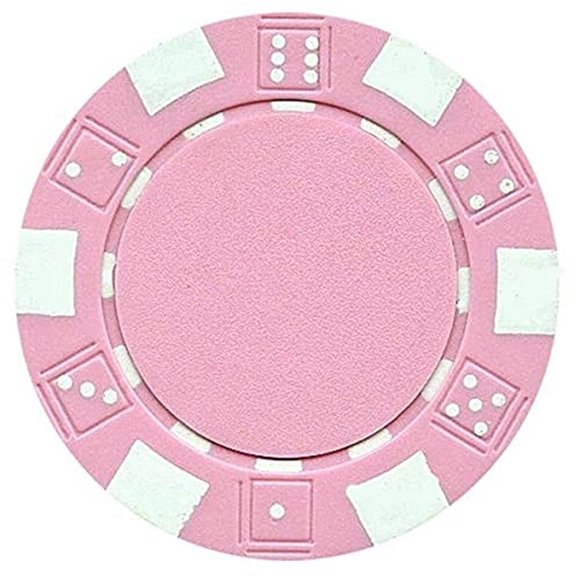 Fichas de póker DA VINCI 50 Clay Composite, 11,5 g, dados a rayas rosas